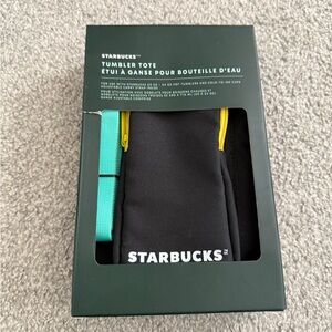 Starbucks Black and Teal Tumbler Tote